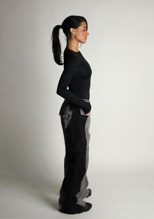 Grey/Black cargo pants