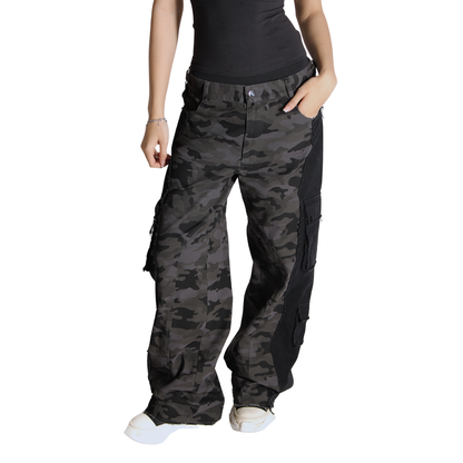 Split cargo pants - Black/Black